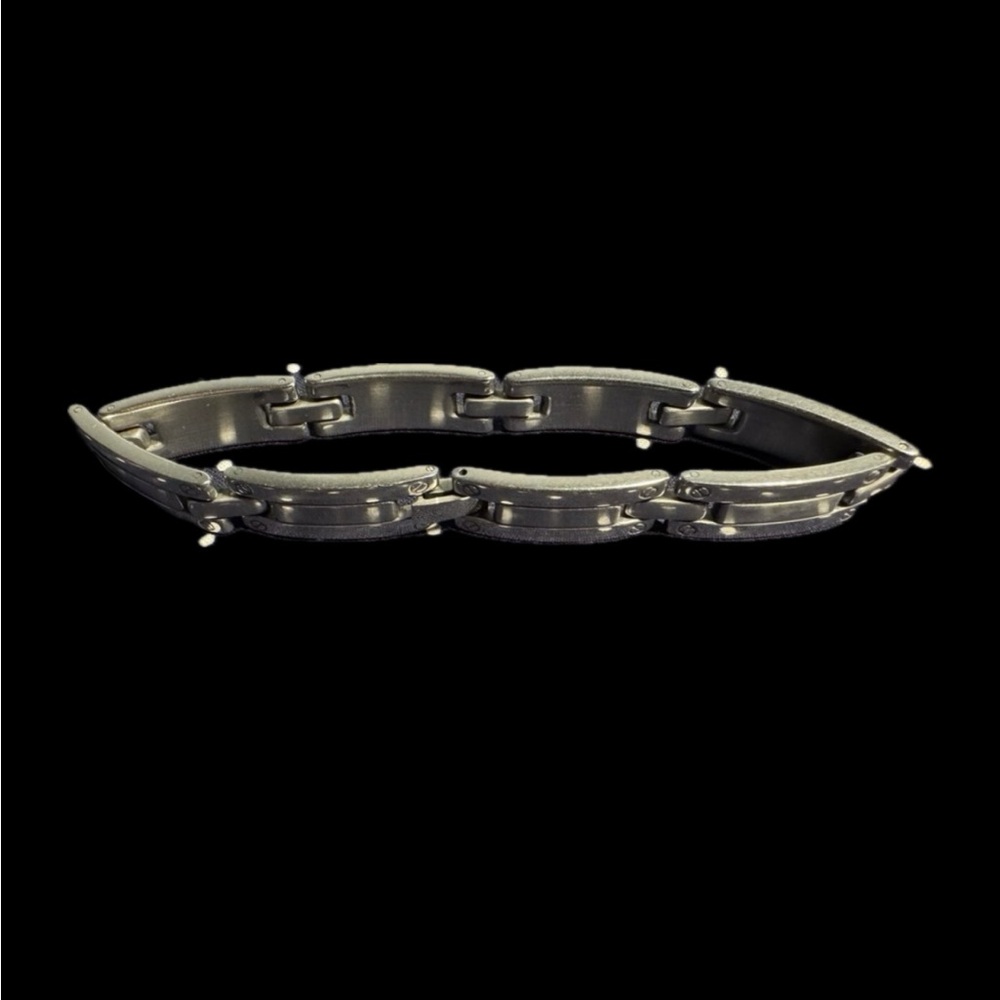 Men's Stainless Steel Chain Link Bracelet 9 inch Heavy Bold Metallic Curb